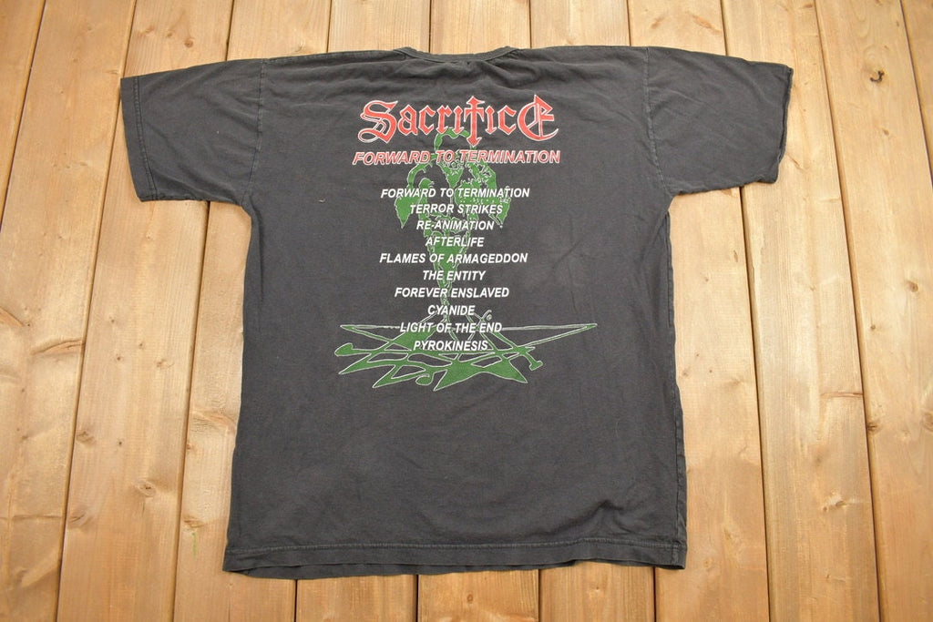 Vintage 1990s Sacrifice "Forward To Termination"  T-shirt