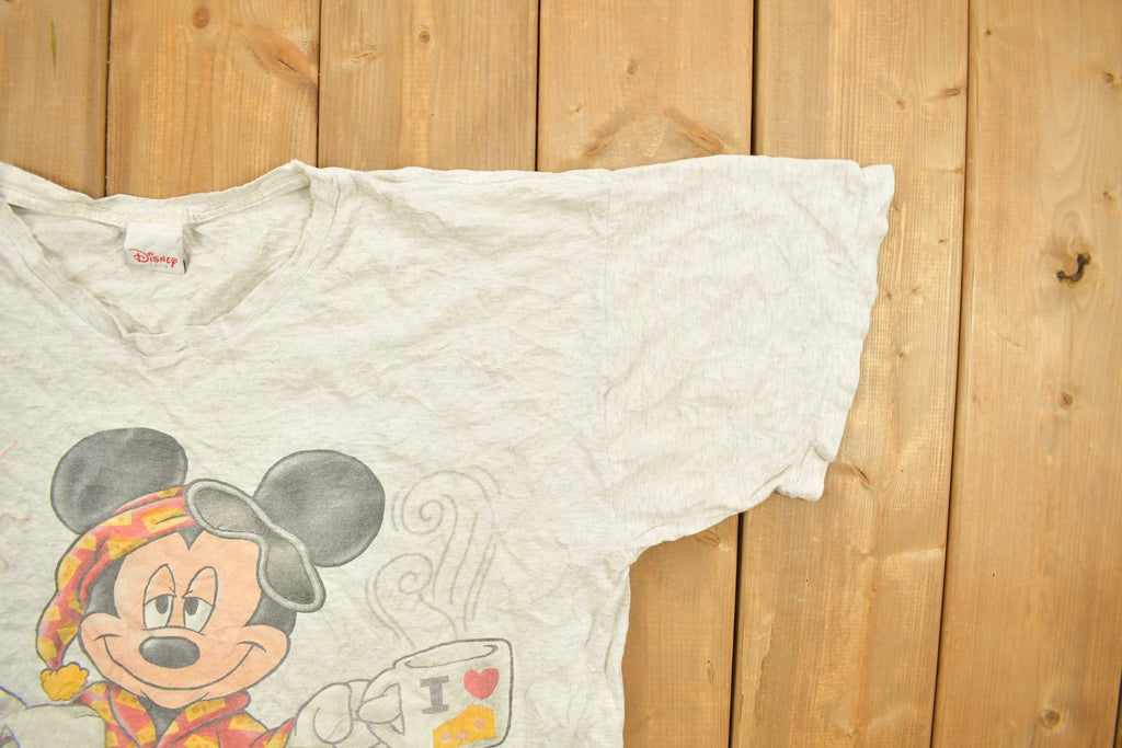 Vintage 1990s "Mornings Make Me Smile" Disney Cartoon Promo T-Shirt