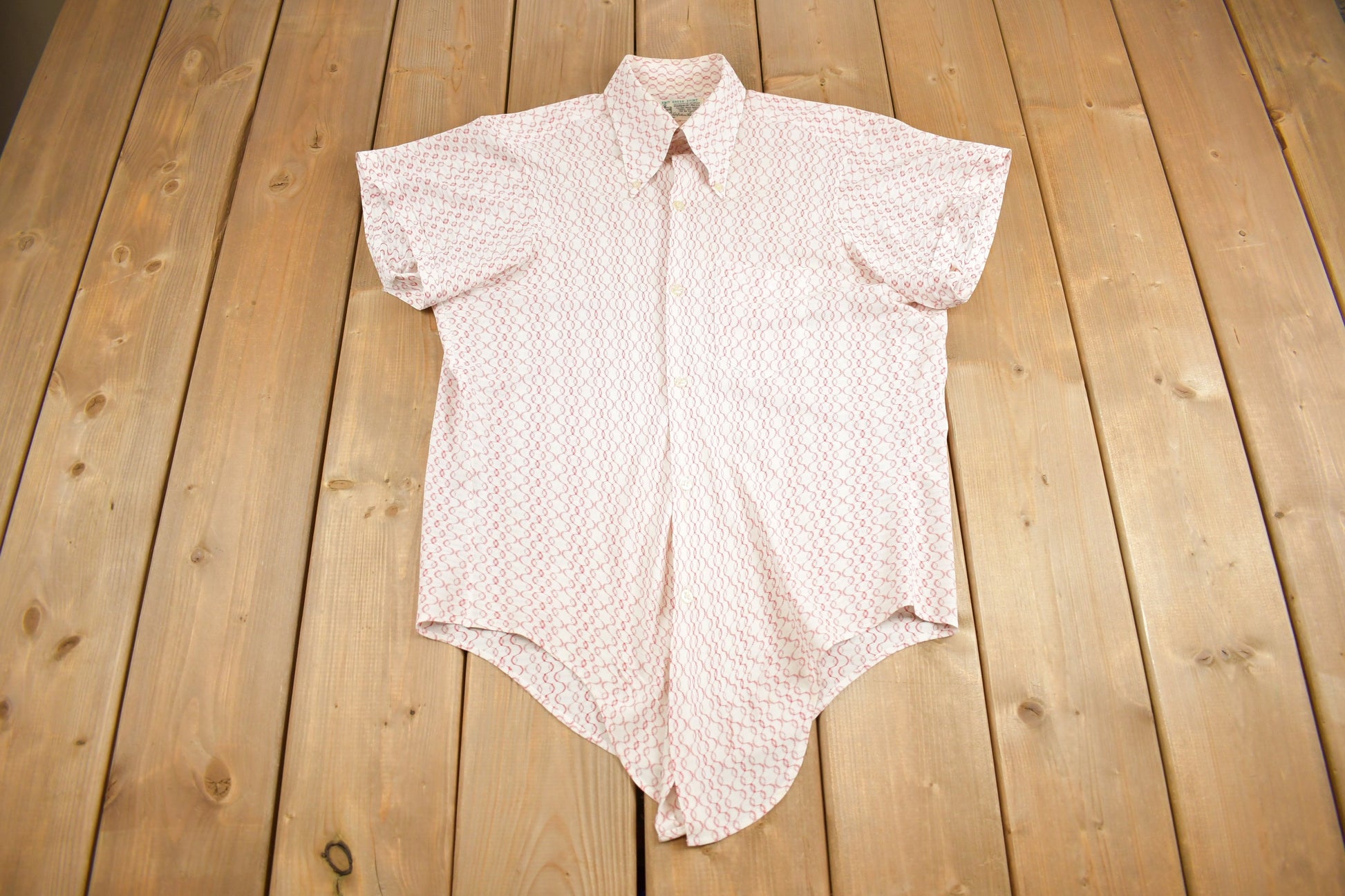 Vintage 1970s K Mart Women's Knit Dress Shirt