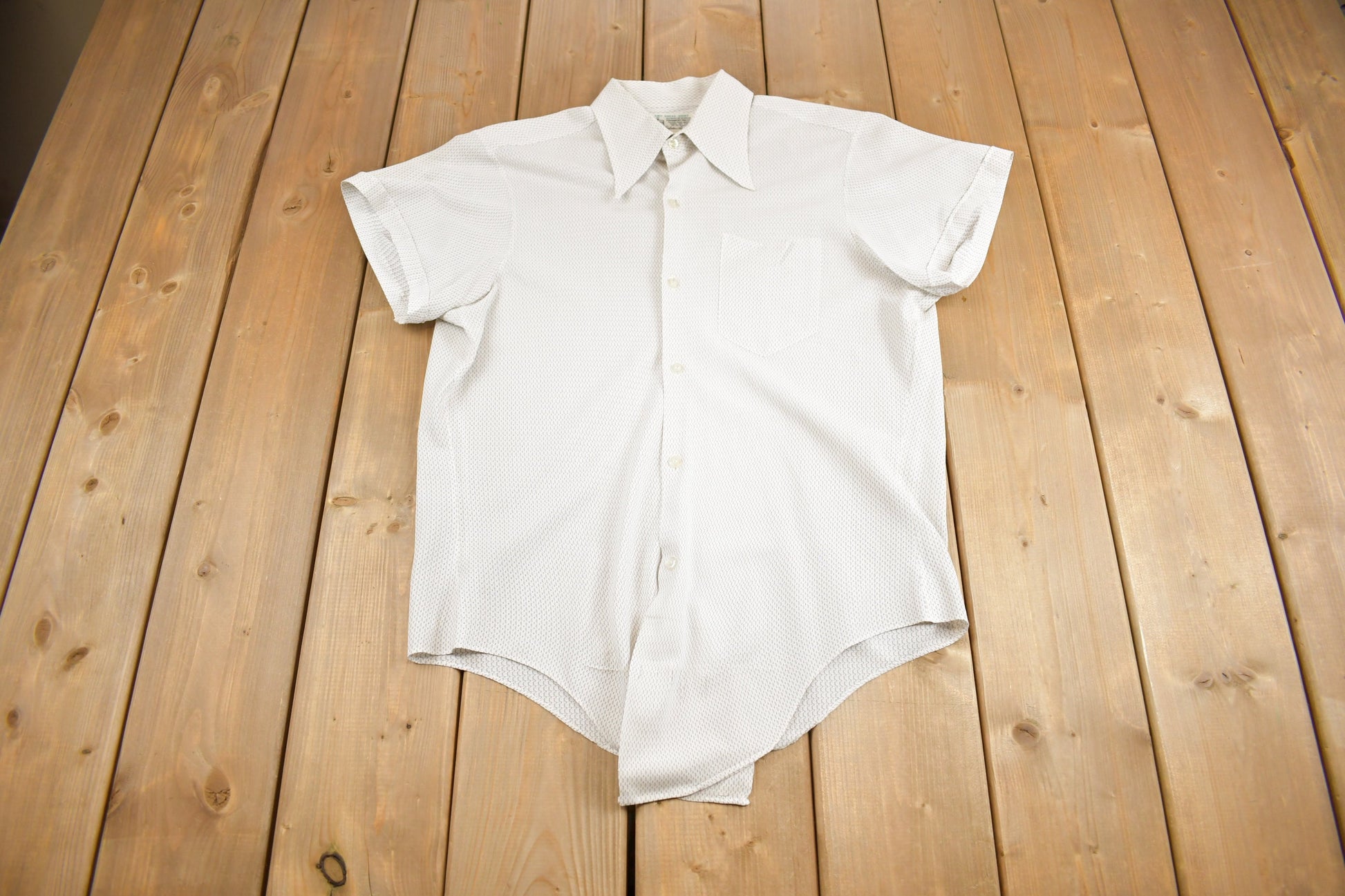 Vintage 1970s K Mart Women's Knit Dress Shirt