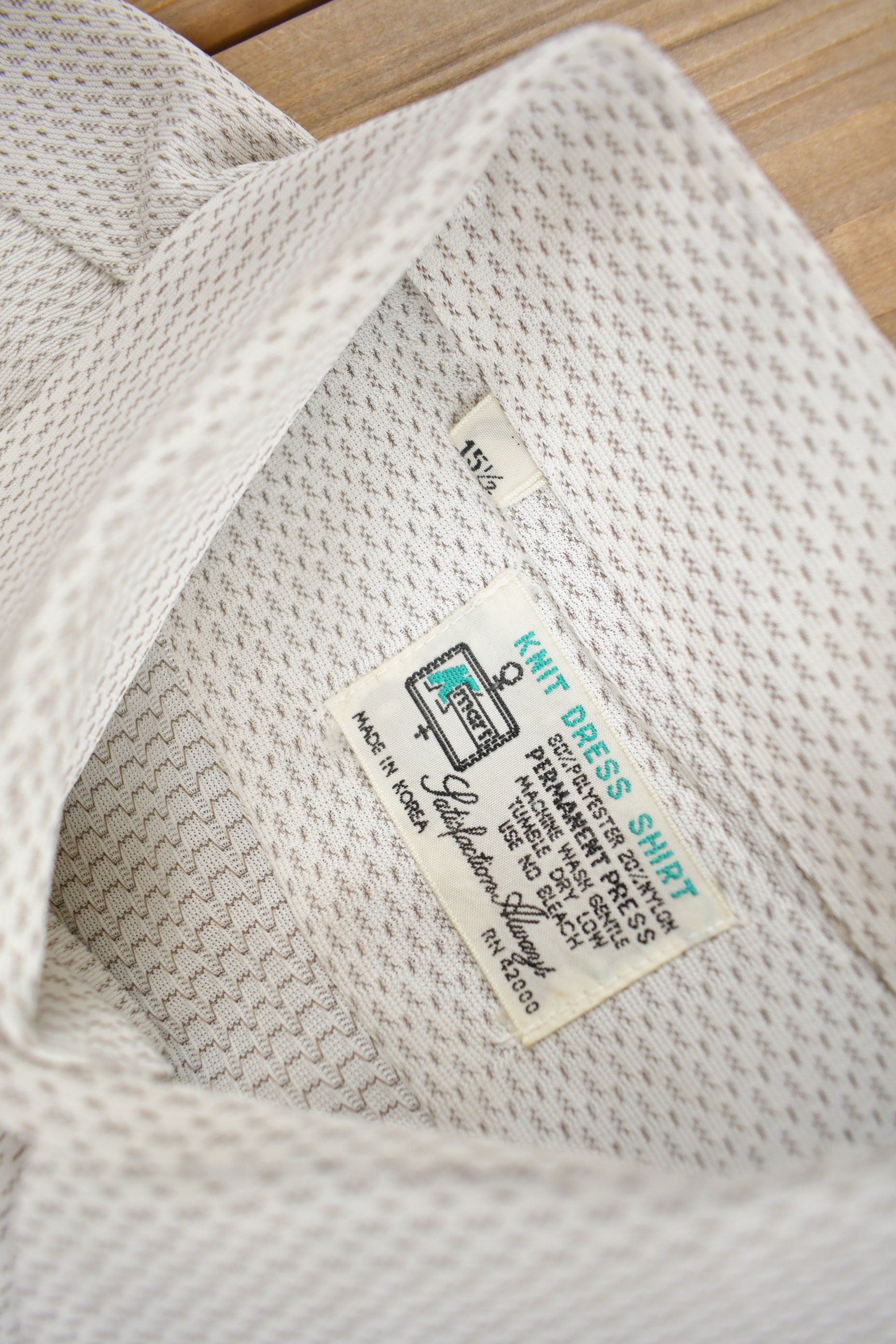 Vintage 1970s K Mart Women's Knit Dress Shirt