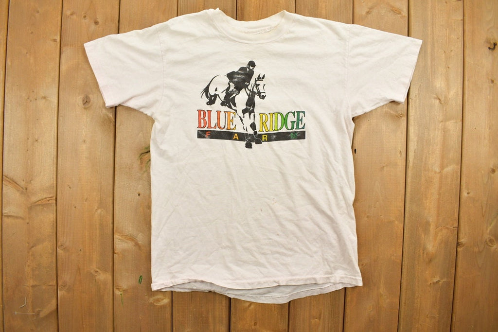 Vintage 1980s Blue Ridge Farm Theme Graphic T-Shirt