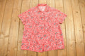 Vintage 1970s Red Paisley Button Up Shirt