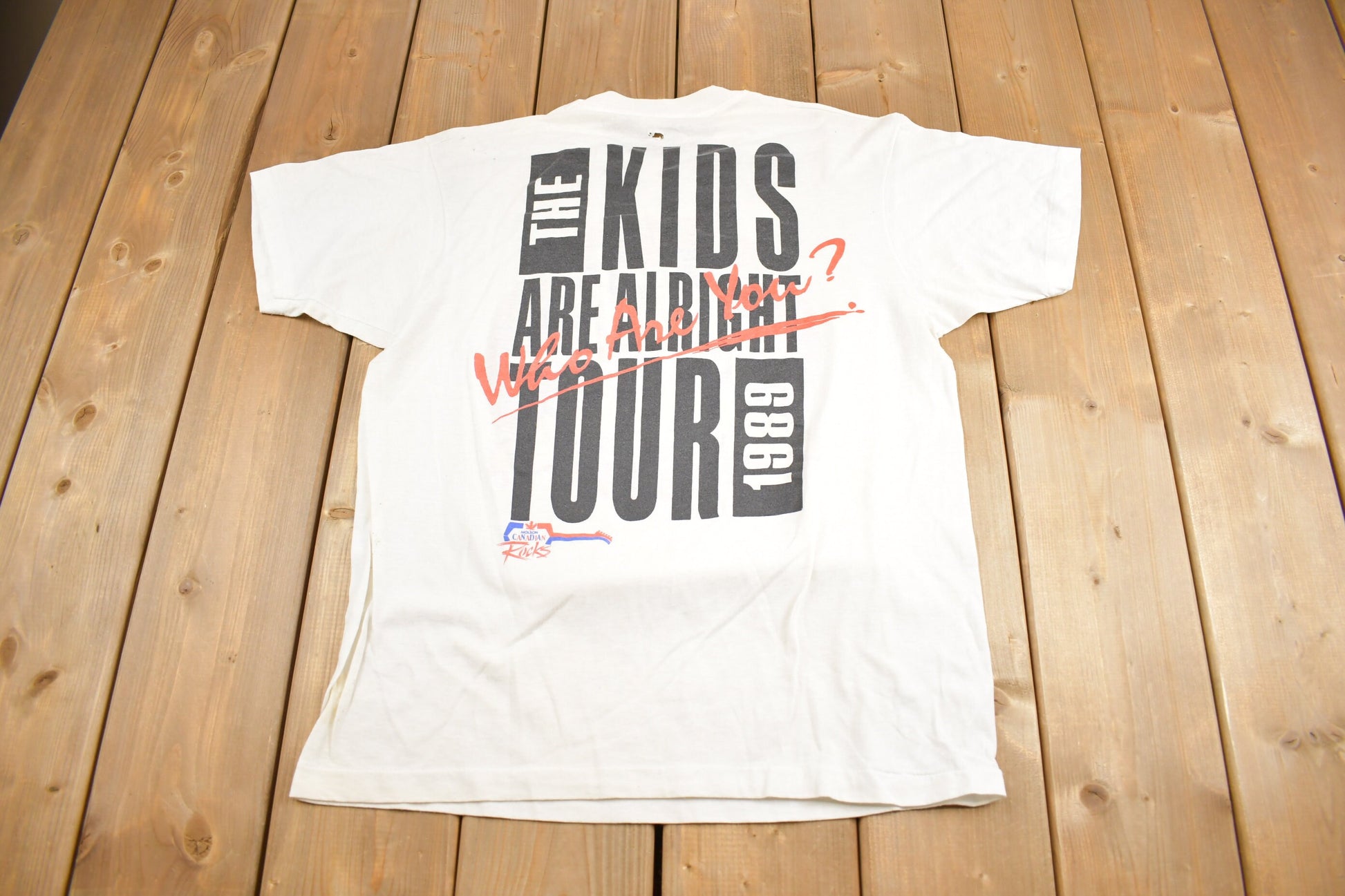 Vintage 1989 The Who The Kids Are Alright Tour Band T-shirt