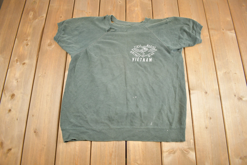 Vintage 1960s US Military Vietnam Short Sleeve Sweatshirt