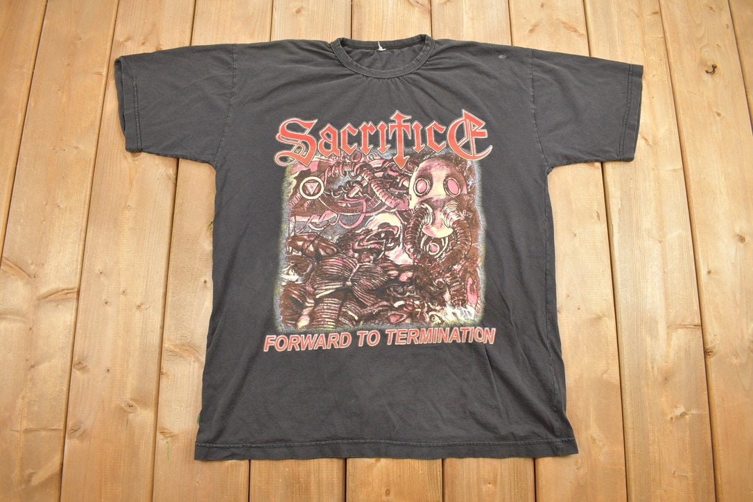 Vintage 1990s Sacrifice "Forward To Termination"  T-shirt