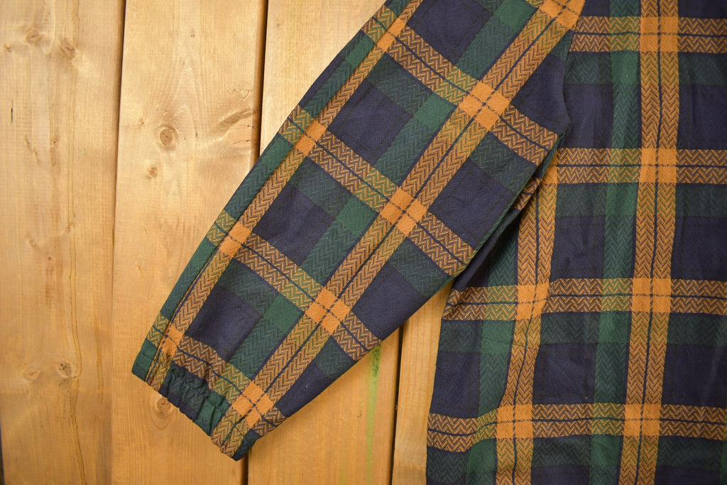 Vintage 1980s Alia Plaid Button Up Jacket