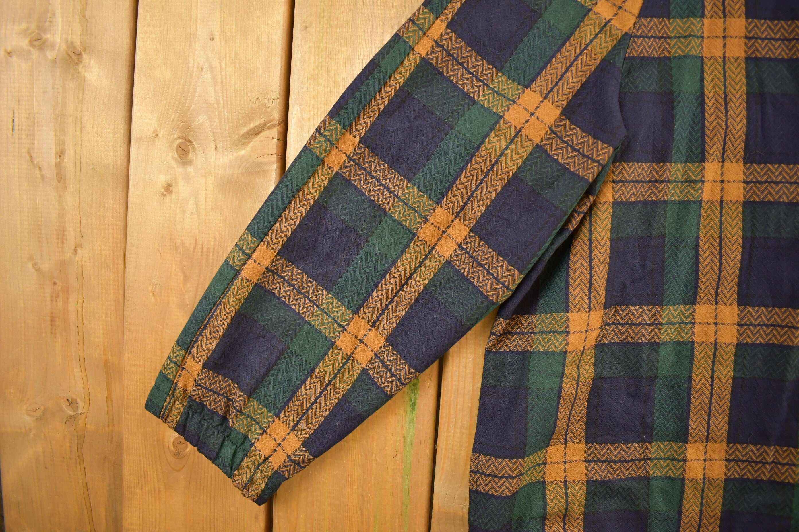 Vintage 1980s Alia Plaid Button Up Jacket