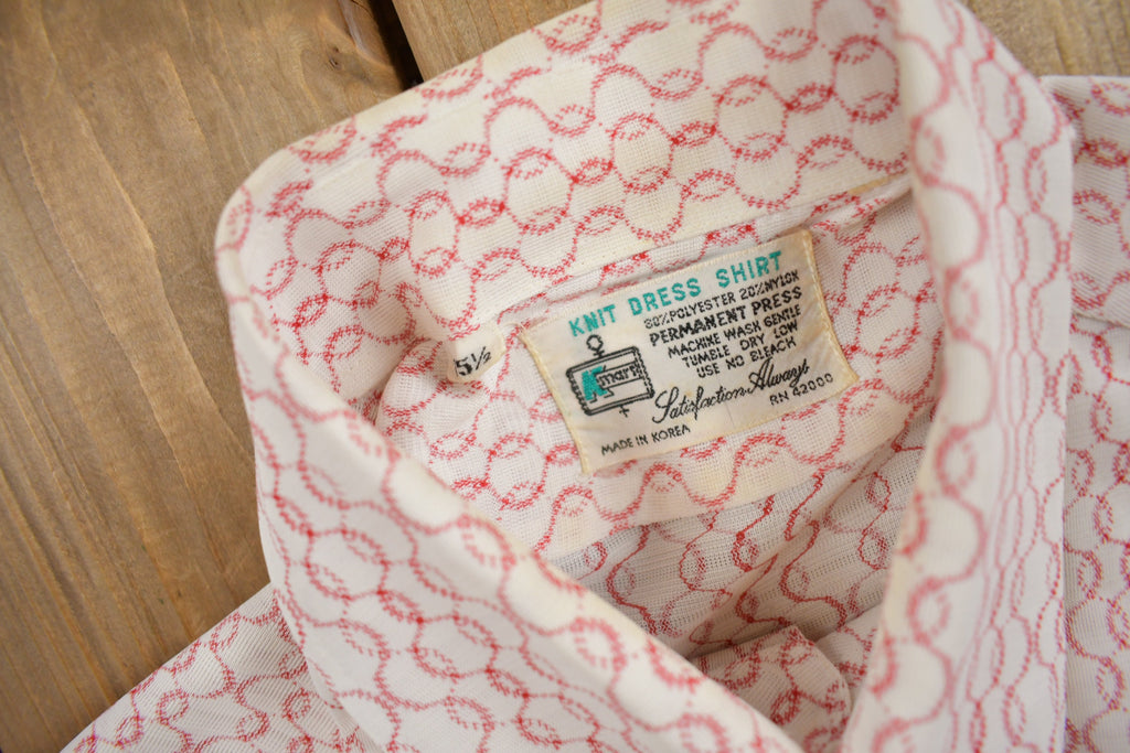 Vintage 1970s K Mart Women's Knit Dress Shirt