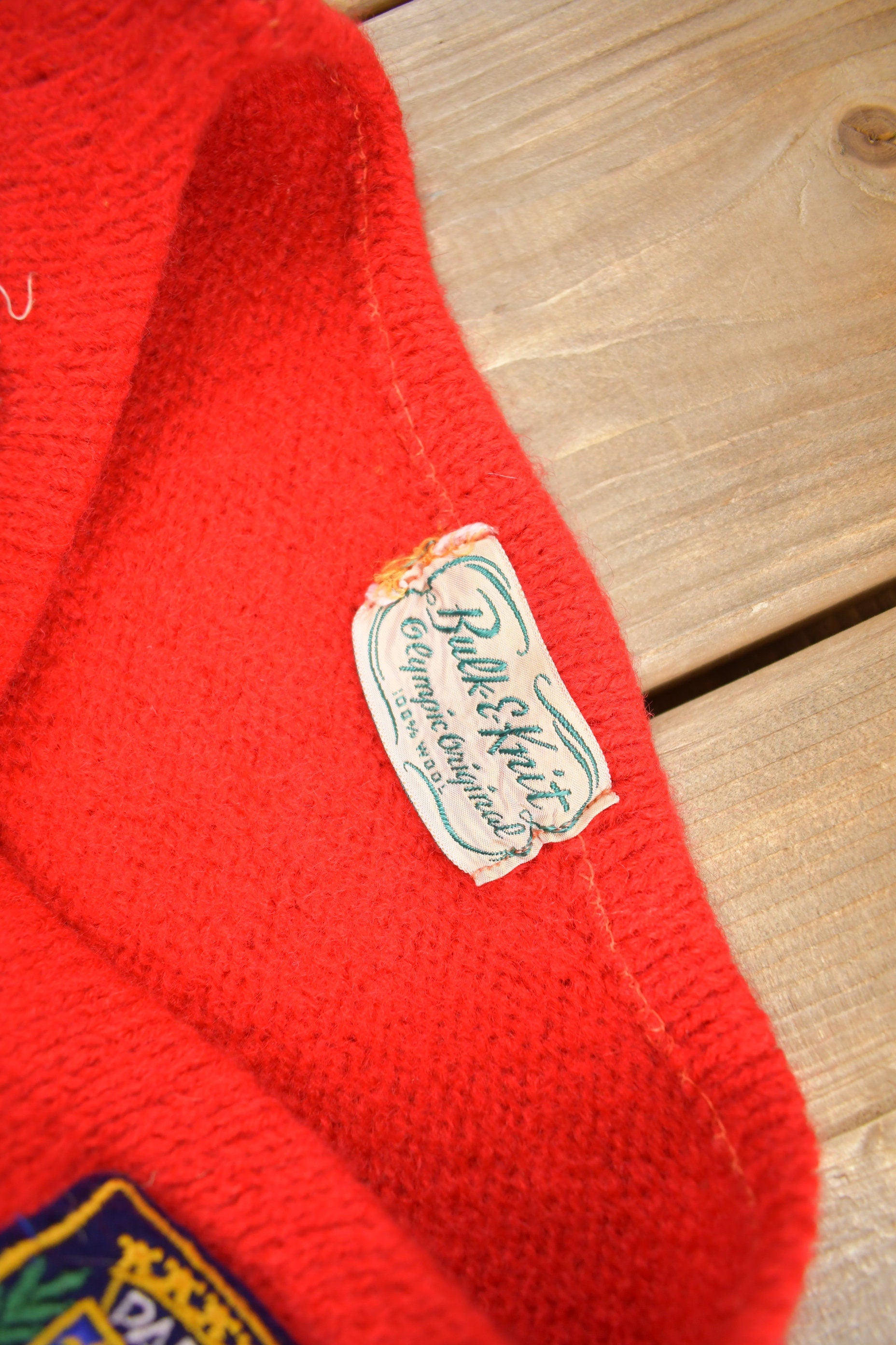 Vintage 1950s Original Olympic Knit Sweater