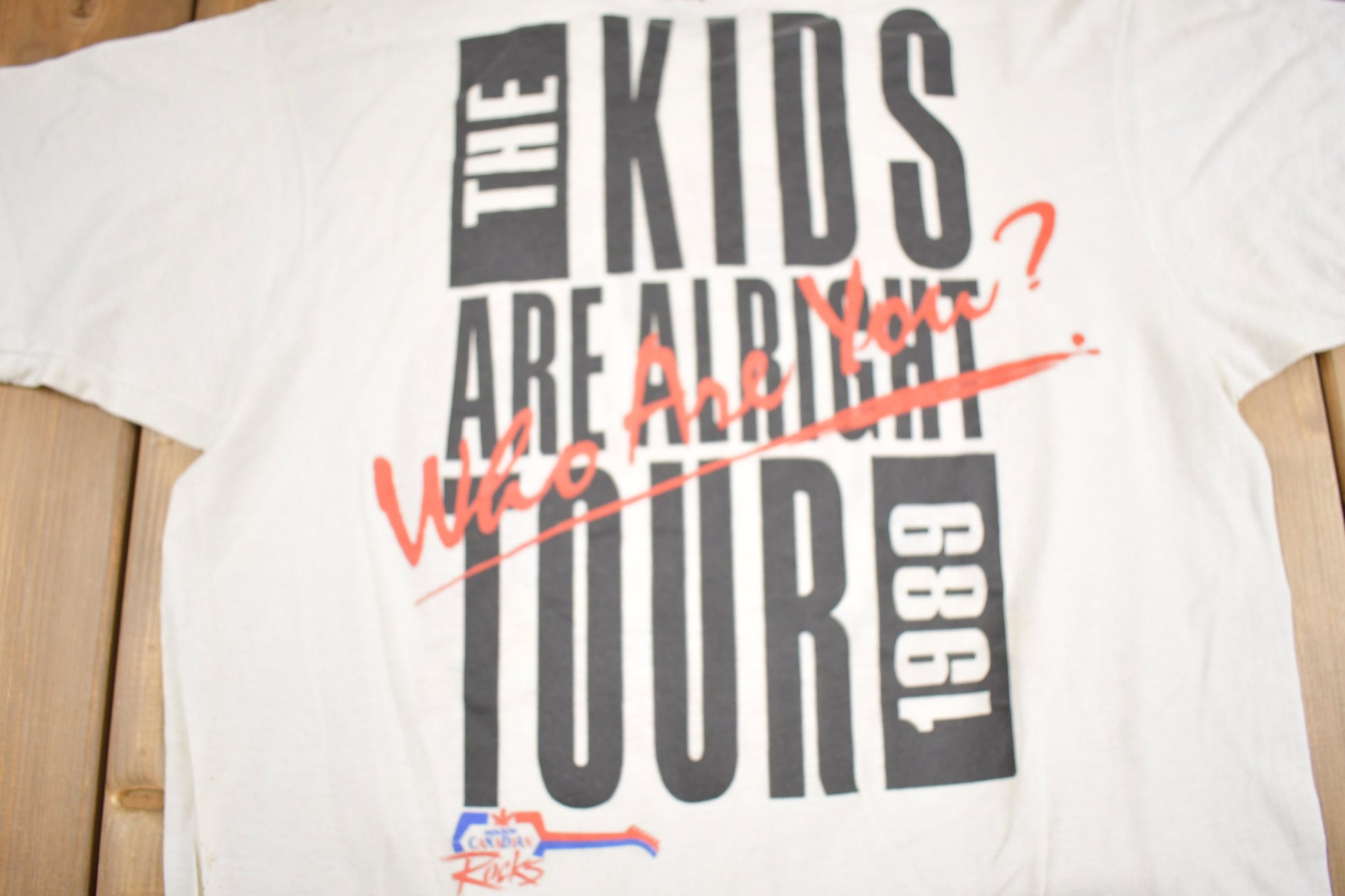 Vintage 1989 The Who The Kids Are Alright Tour Band T-shirt