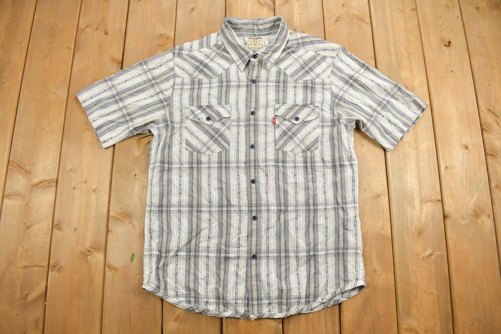 Vintage 1990s Levi's Strauss Western Flannel Button Up Shirt