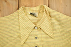 Vintage 1970s Bobbie Brooks Striped Yellow Button Up Shirt