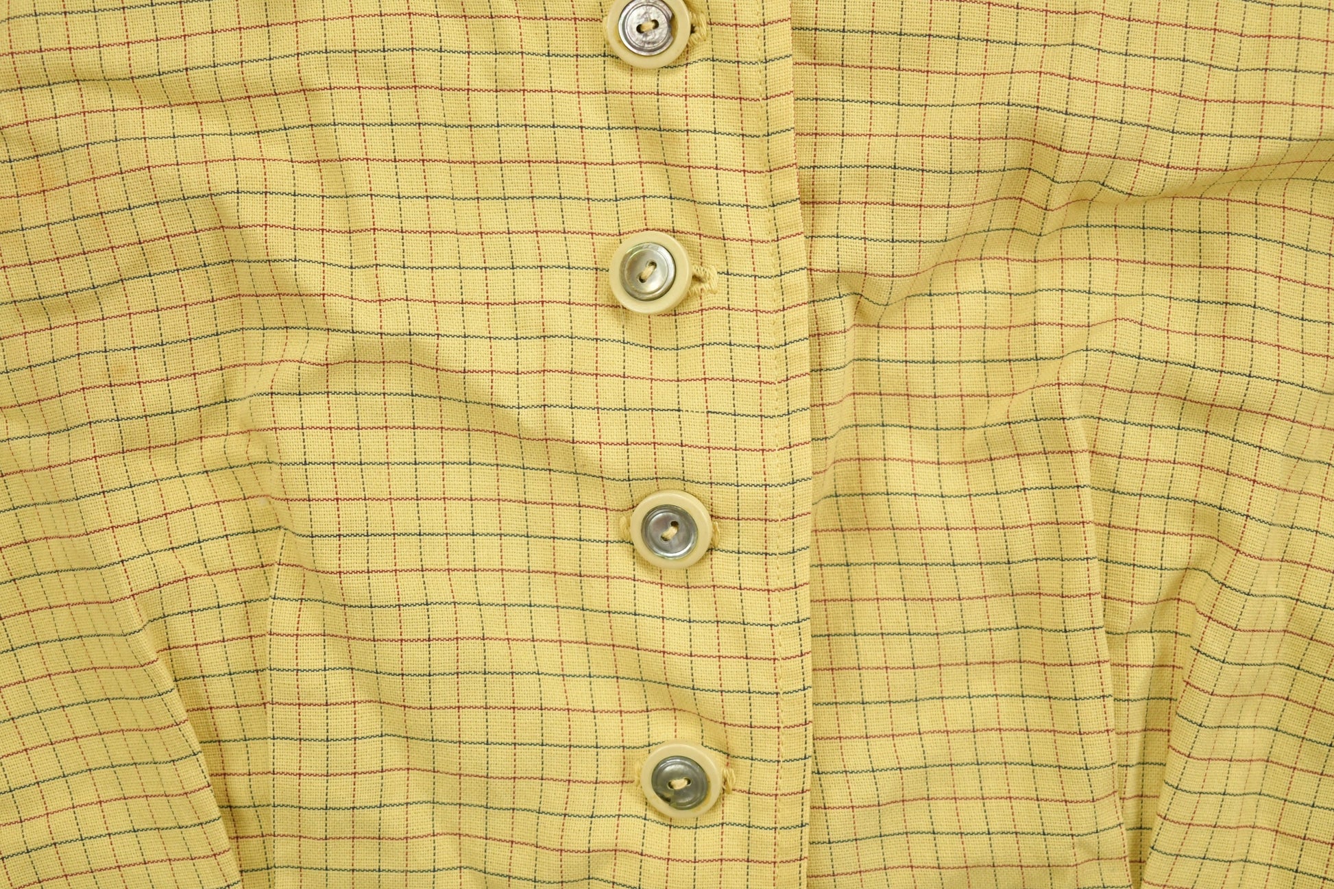 Vintage 1970s Bobbie Brooks Striped Yellow Button Up Shirt