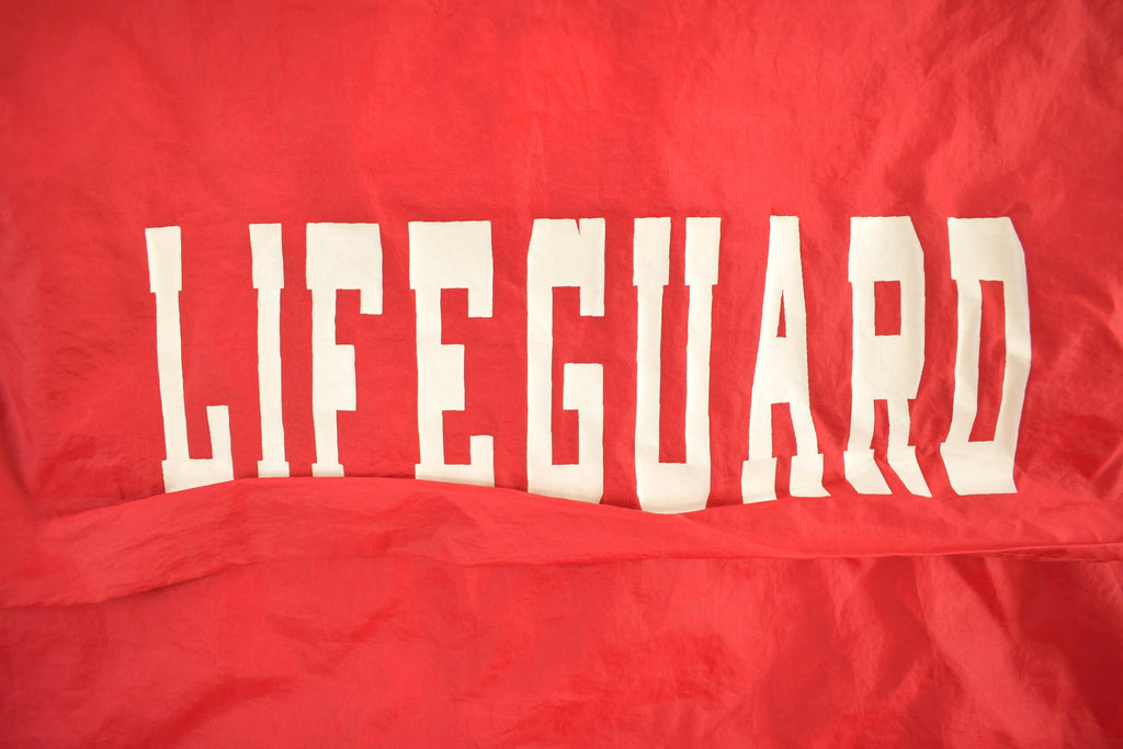 Vintage 1990s Lifeguard Quarter Zip Windbreaker