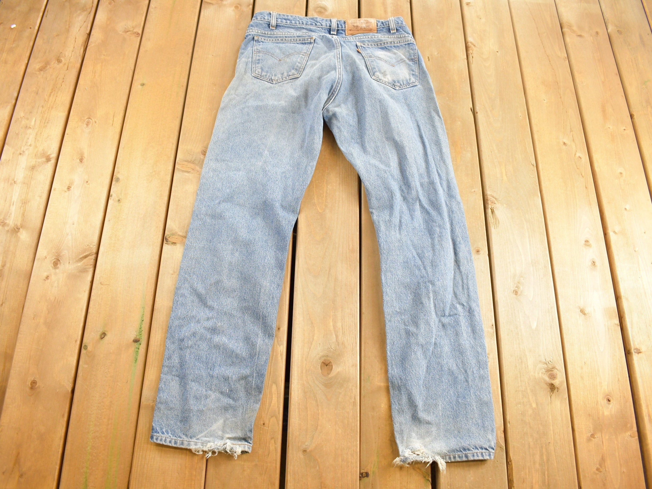 Vintage 1960s Levi's 505 Orange Tab Denim Jeans Size  32 x 31