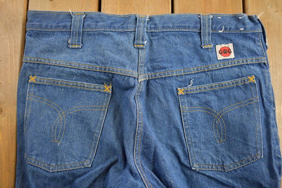 Vintage 1970s GWG Western Style Boot Jeans Size 34 x 38.5