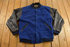 Vintage 1990s "MariNet" Leather Varsity Jacket