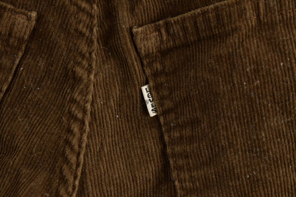 Vintage 1970s Brown Corduroy Levis Trousers Size 28 x 31