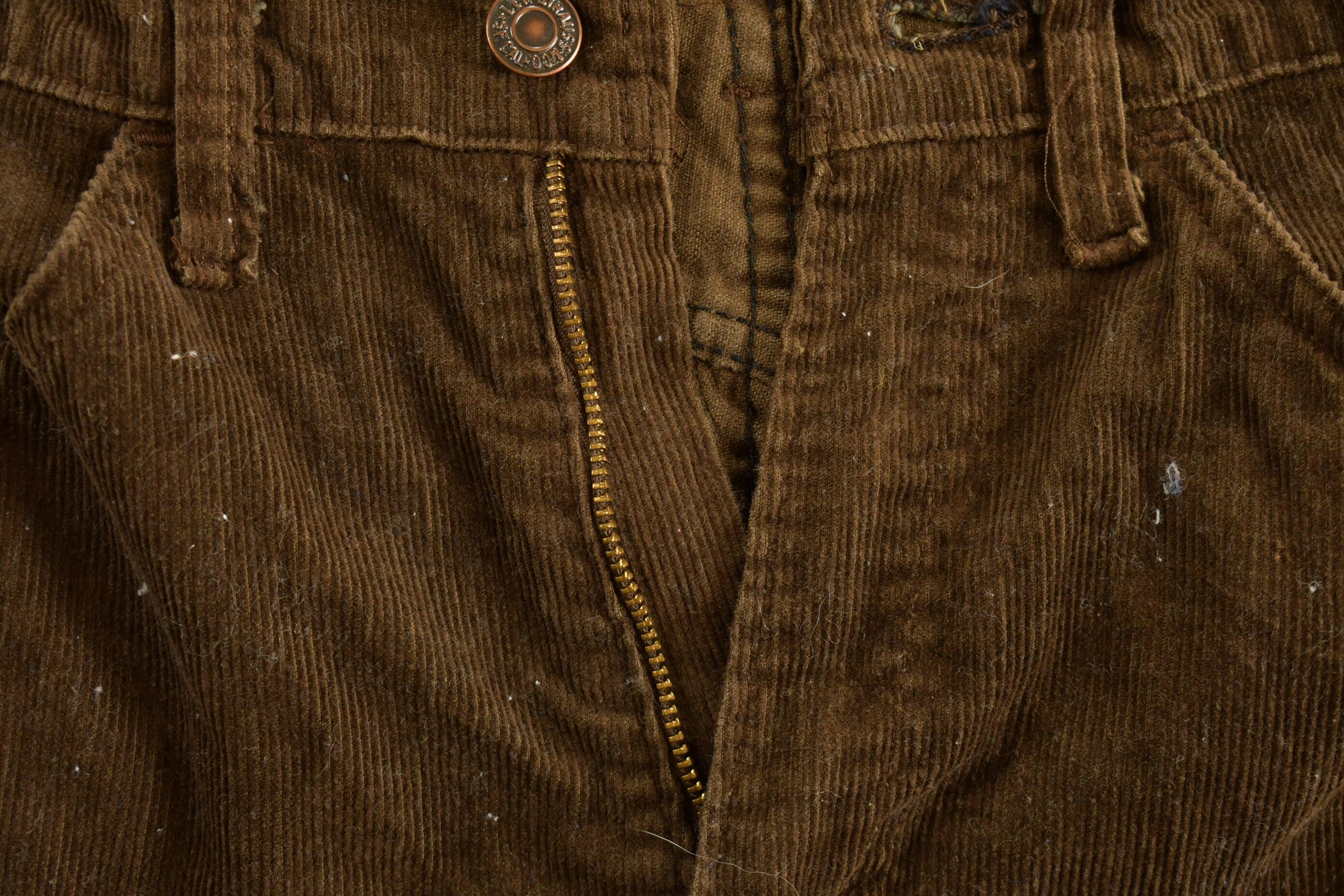 Vintage 1970s Brown Corduroy Levis Trousers Size 28 x 31
