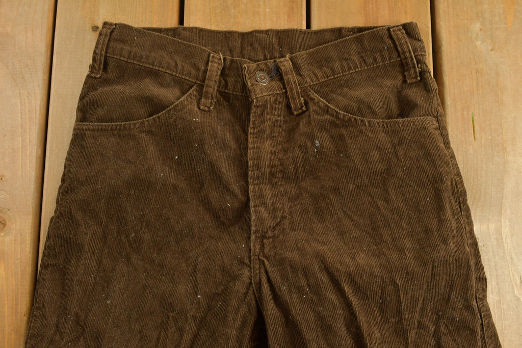 Vintage 1970s Brown Corduroy Levis Trousers Size 28 x 31