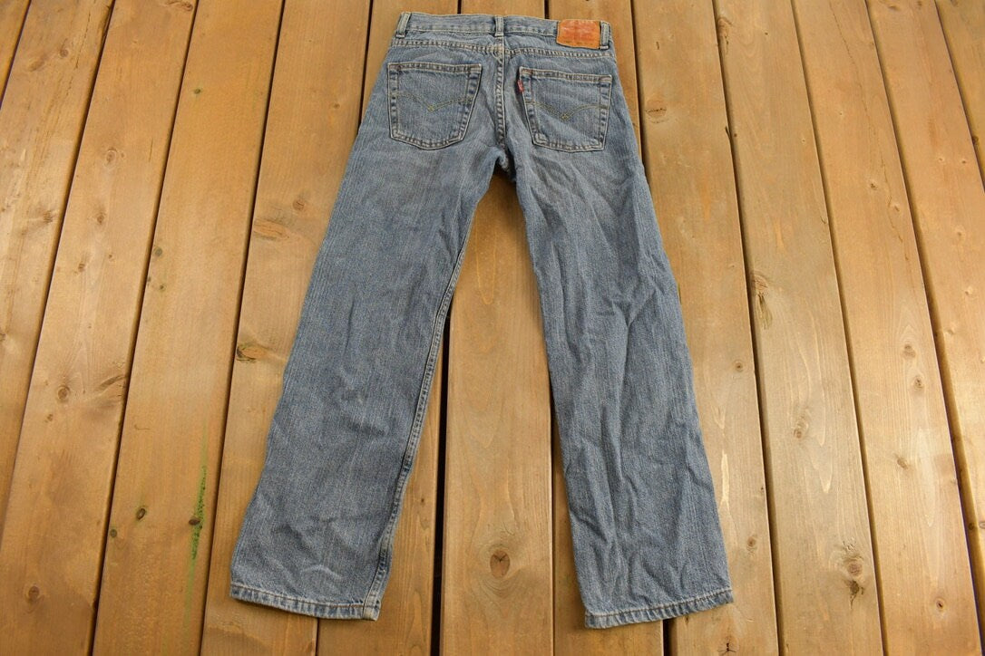 Vintage 1990s Levi's 550 Youth Jeans Size 26 x 26 / Blue / Mid Wash / Vintage Denim  / Red Tab / Straight Cut