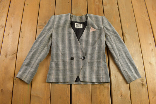 Vintage 1990s Petite Sophisticate Blazer Jacket / Sport Jacket  / Vintage Jacket / Outdoor / Vintage Sport Coat / Women's Jacket / Plaid