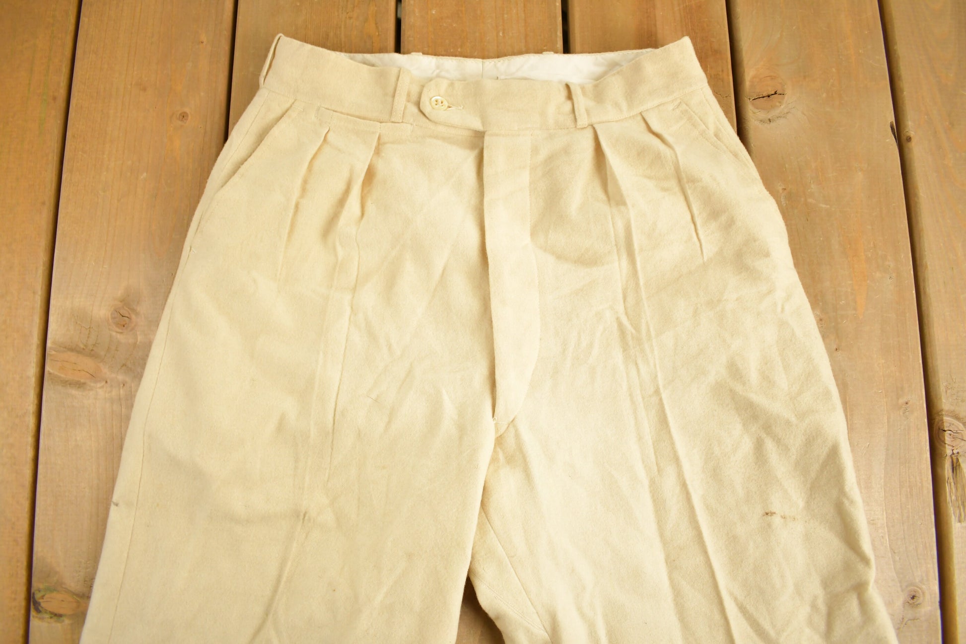 Vintage 1970's Pleated Pants 28 x 30