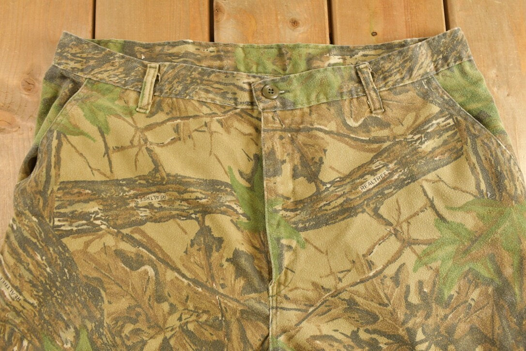 Vintage 1990's Camouflage Pants 38 x 32.5 / All Over Print / Hunting Pants / Hunting & Fishing Gear / Outdoorsman / Made in USA