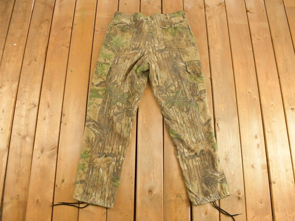 Vintage 1990's Camouflage Pants 38 x 32.5 / All Over Print / Hunting Pants / Hunting & Fishing Gear / Outdoorsman / Made in USA