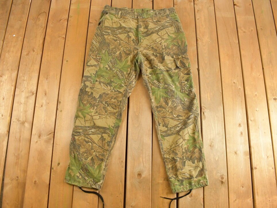 Vintage 1990's Camouflage Pants 38 x 32.5 / All Over Print / Hunting Pants / Hunting & Fishing Gear / Outdoorsman / Made In USA