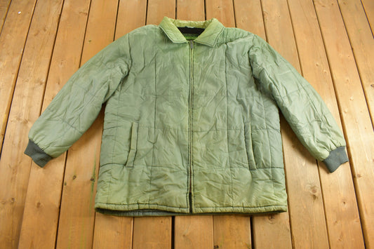 Vintage 1990s Paterson Four Layer Coat / Green Jacket / Vintage Bubble Jacket / Winter / Streetwear / Quilted Jacket