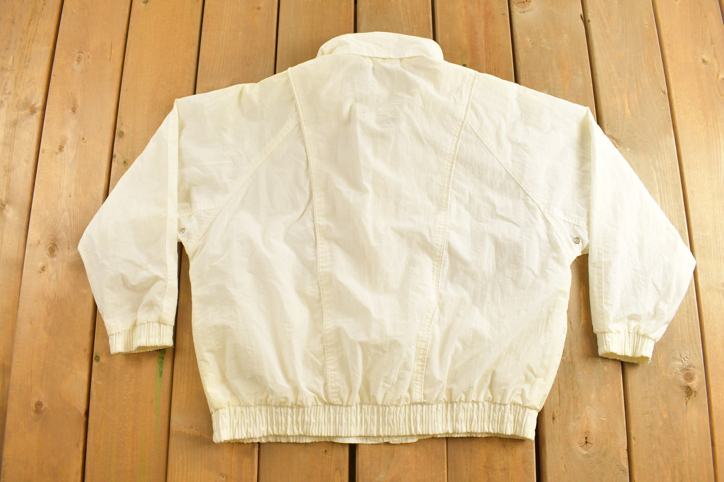 Vintage 1990s Julia Michaels Women's Windbreaker Jacket / White Windbreaker / Outdoorsman / Athleisure / Athletic / Fall