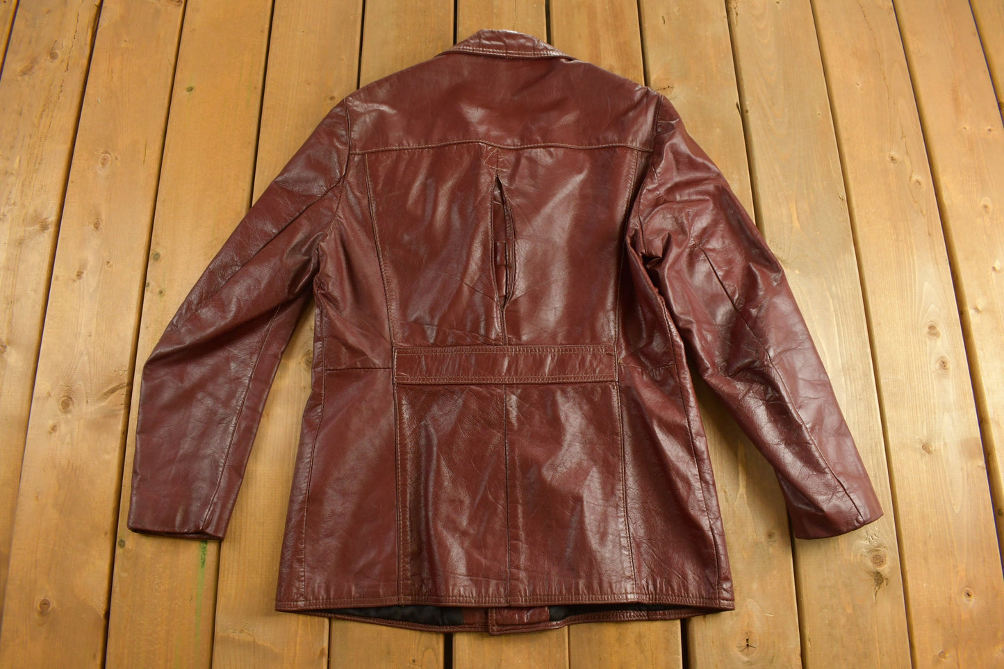 Vintage 1980s Reed Sportswear Red Leather Jacket / Fall Outerwear / Leather Coat / Winter Outerwear / Streetwear Fashion / 80s Jacket