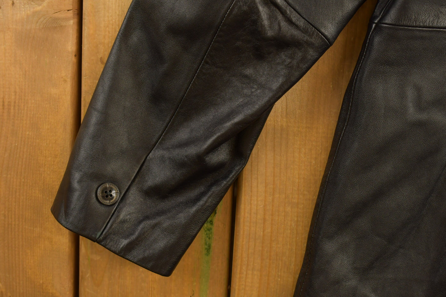 Vintage 1990s Denim & Co Leather Coat / Black Leather / Fall Outerwear / Leather Coat / Winter Outerwear / Streetwear / 90s Leather