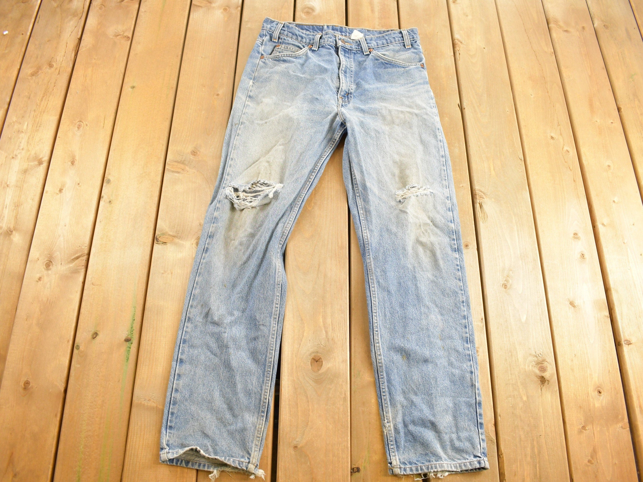 Vintage 1960s Levi's 505 Orange Tab Denim Jeans Size  32 x 31