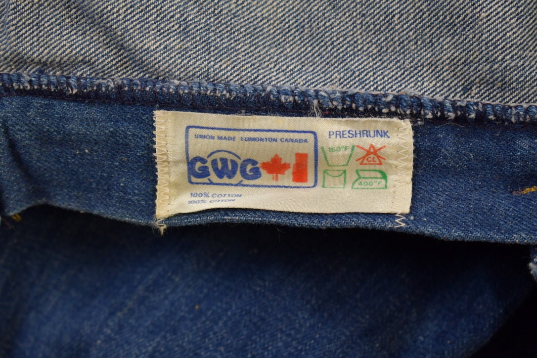 Vintage 1970s GWG Western Style Boot Jeans Size 34 x 38.5