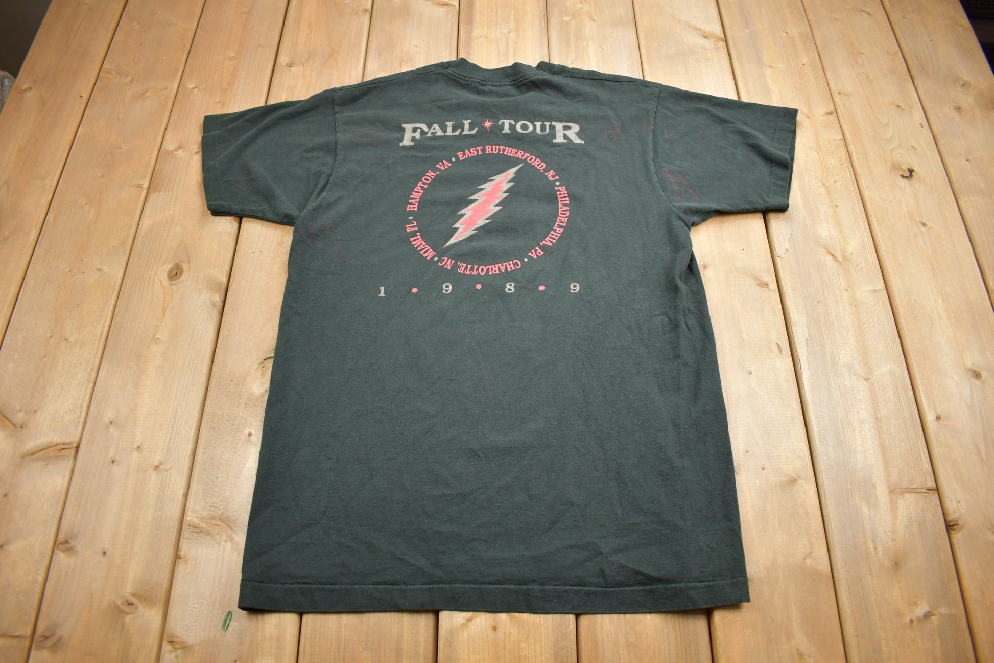 Vintage 1989 Grateful Dead Fall Tour Graphic Band Tee Single Stitch