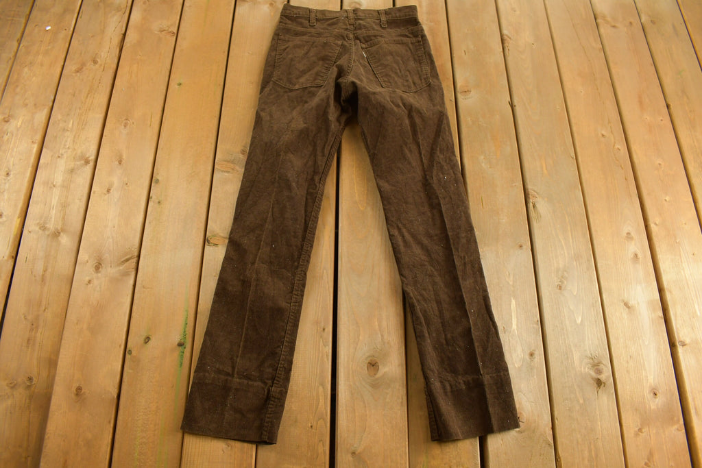 Vintage 1970s Brown Corduroy Levis Trousers Size 28 x 31