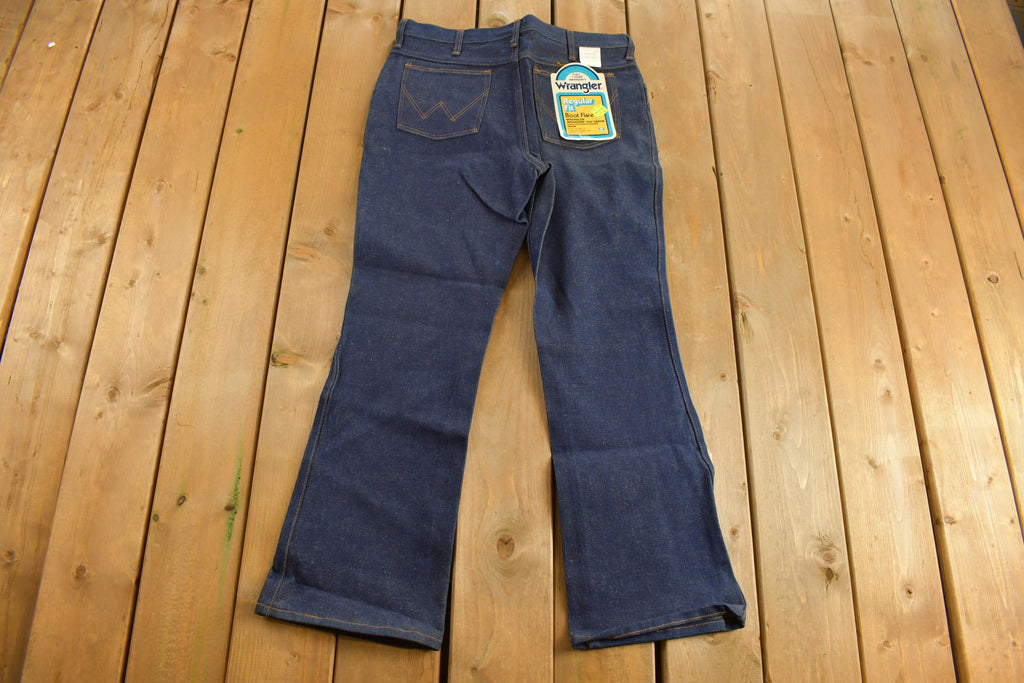 Vintage 1970s Deadstock Wrangler Boot Flare Jeans Size 34 x 29