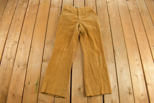 Vintage 1980s Women's Brown Corduroy Pants Size 30 x 29 / Cords / Vintage Corduroy / Vintage Pants / Casual Wear / Zip Up