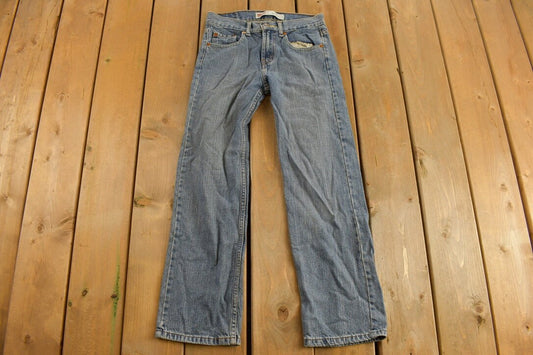 Vintage 1990s Levi's 550 Youth Jeans Size 26 x 26 / Blue / Mid Wash / Vintage Denim  / Red Tab / Straight Cut