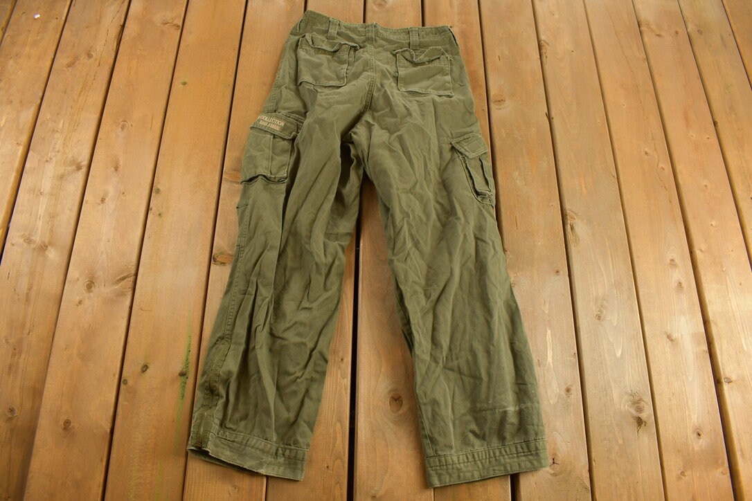 Vintage 1990's FUBU Cargo Pants 28 x 28 / Olive / Rare 90s Vintage / American Vintage / FUBU / 90s Streetwear / Vintage Pants / Rap