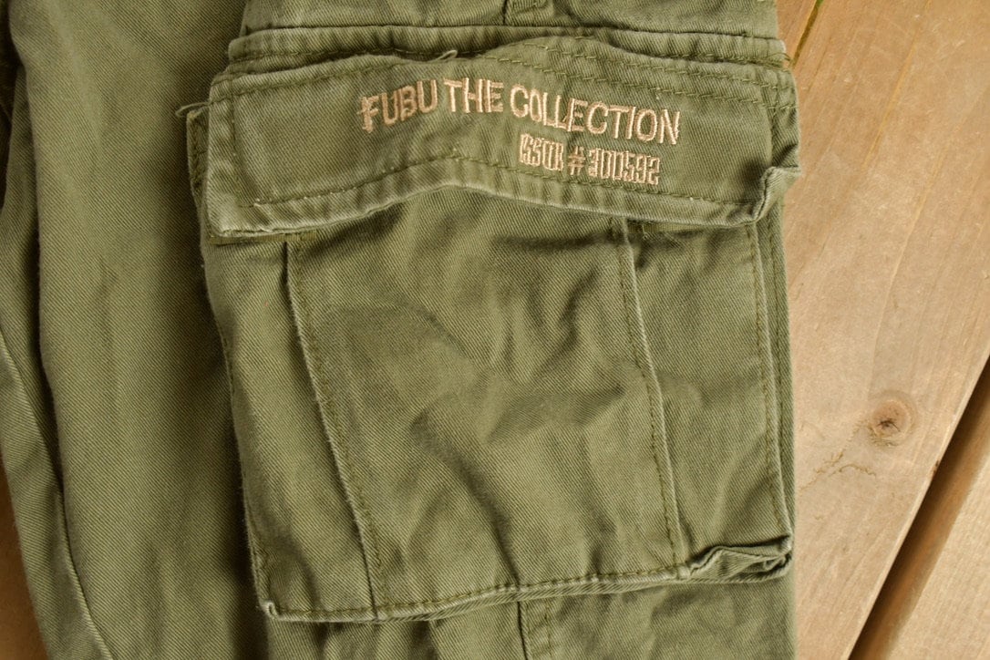 Vintage 1990's FUBU Cargo Pants 28 x 28 / Olive / Rare 90s Vintage / American Vintage / FUBU / 90s Streetwear / Vintage Pants / Rap