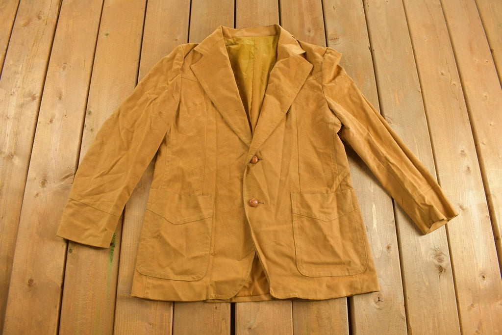 Vintage 1970s Suede Button Up Jacket