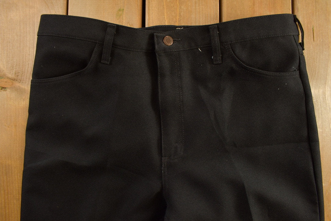 Vintage 1990's Wrangler Black Polyester Pants 38 x 29 / American Vintage / Vintage Black Jeans / Streetwear Fashion / Vintage Pants