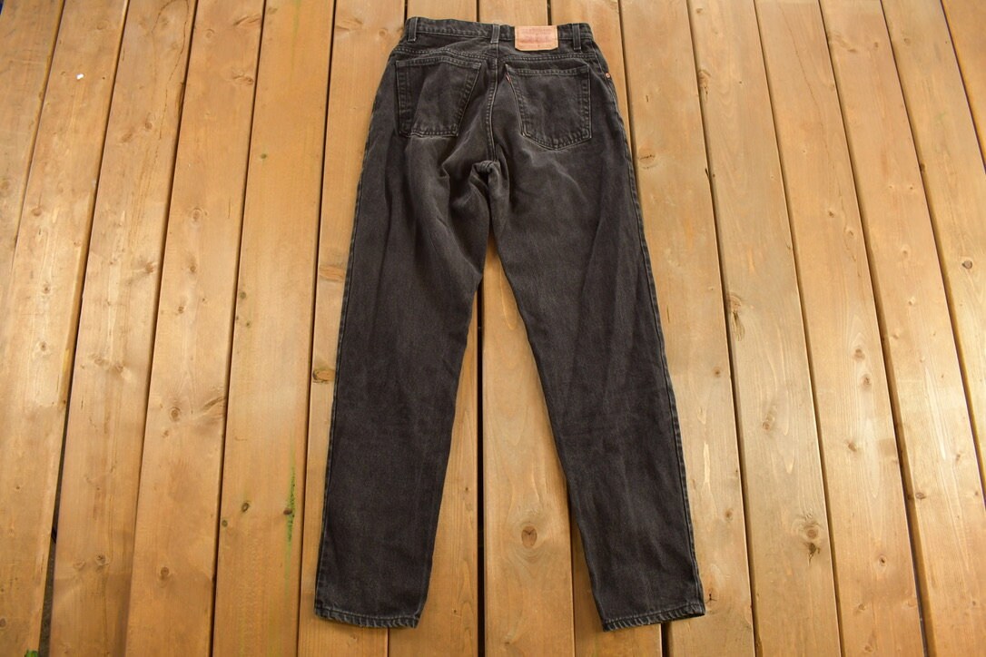 Vintage 1990s Levi's 551 Black Jeans Size 29 x 31.5 / Relaxed Fit / Tapered Leg / Vintage Levi's / Black Denim / Levi Strauss