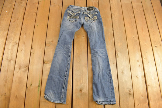 Vintage Y2K Miss Me Denim Jeans Size 28 X 34 / American Vintage / Workwear / Streetwear / Vintage Pants / Embroidered