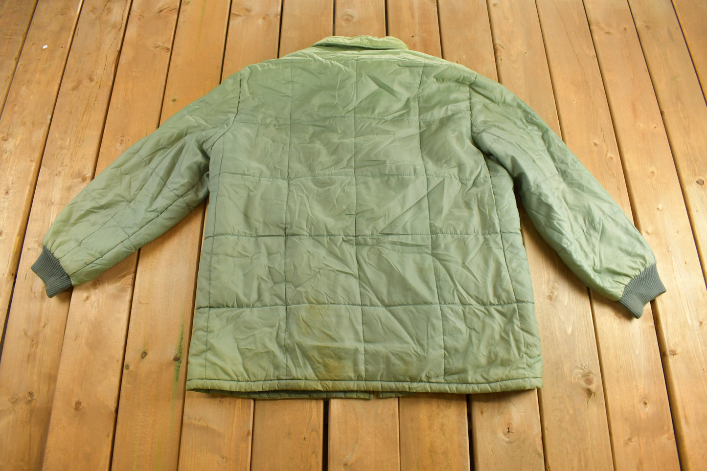 Vintage 1990s Paterson Four Layer Coat / Green Jacket / Vintage Bubble Jacket / Winter / Streetwear / Quilted Jacket