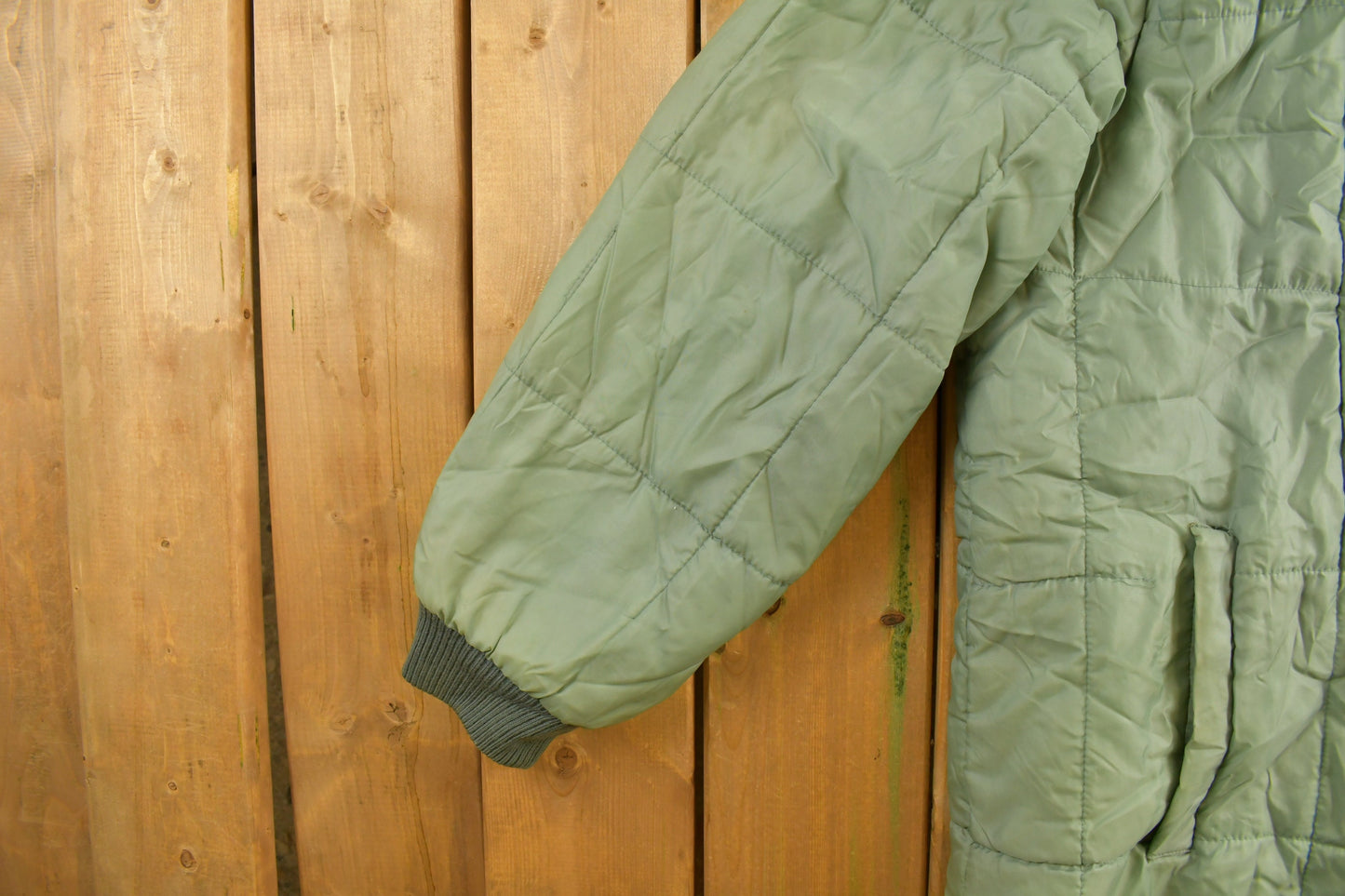 Vintage 1990s Paterson Four Layer Coat / Green Jacket / Vintage Bubble Jacket / Winter / Streetwear / Quilted Jacket